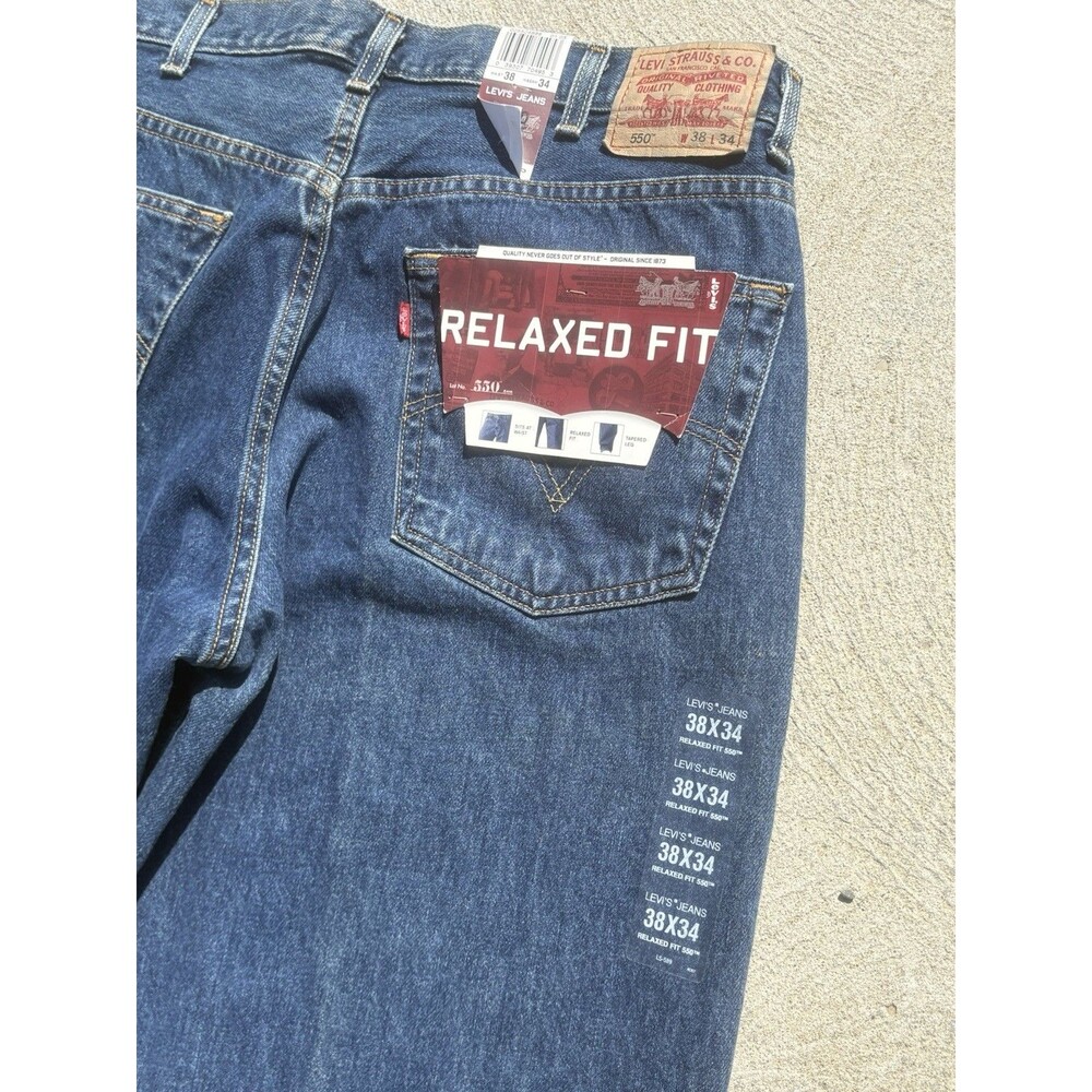 Levi’s 550 Relaxed Fit Jean Men 38x34 Y2K Skater Baggy Denim NWT Measure (36x34)